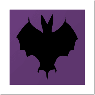 Simple Silhouette Of A Halloween Bat Posters and Art